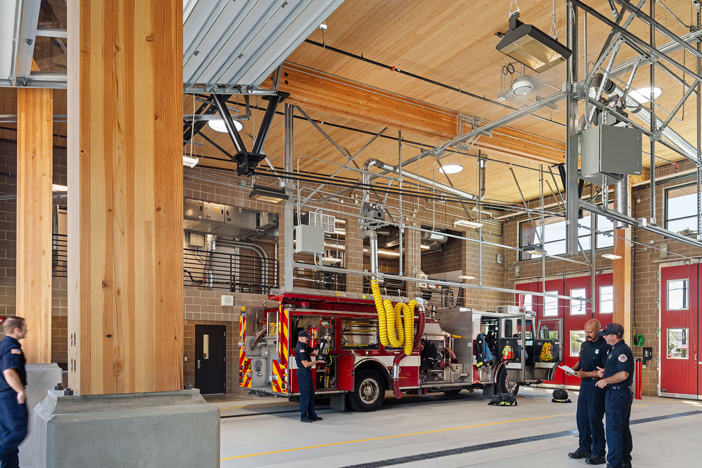 Exposed Cross-Laminated Timber at Boise Fire Station 13