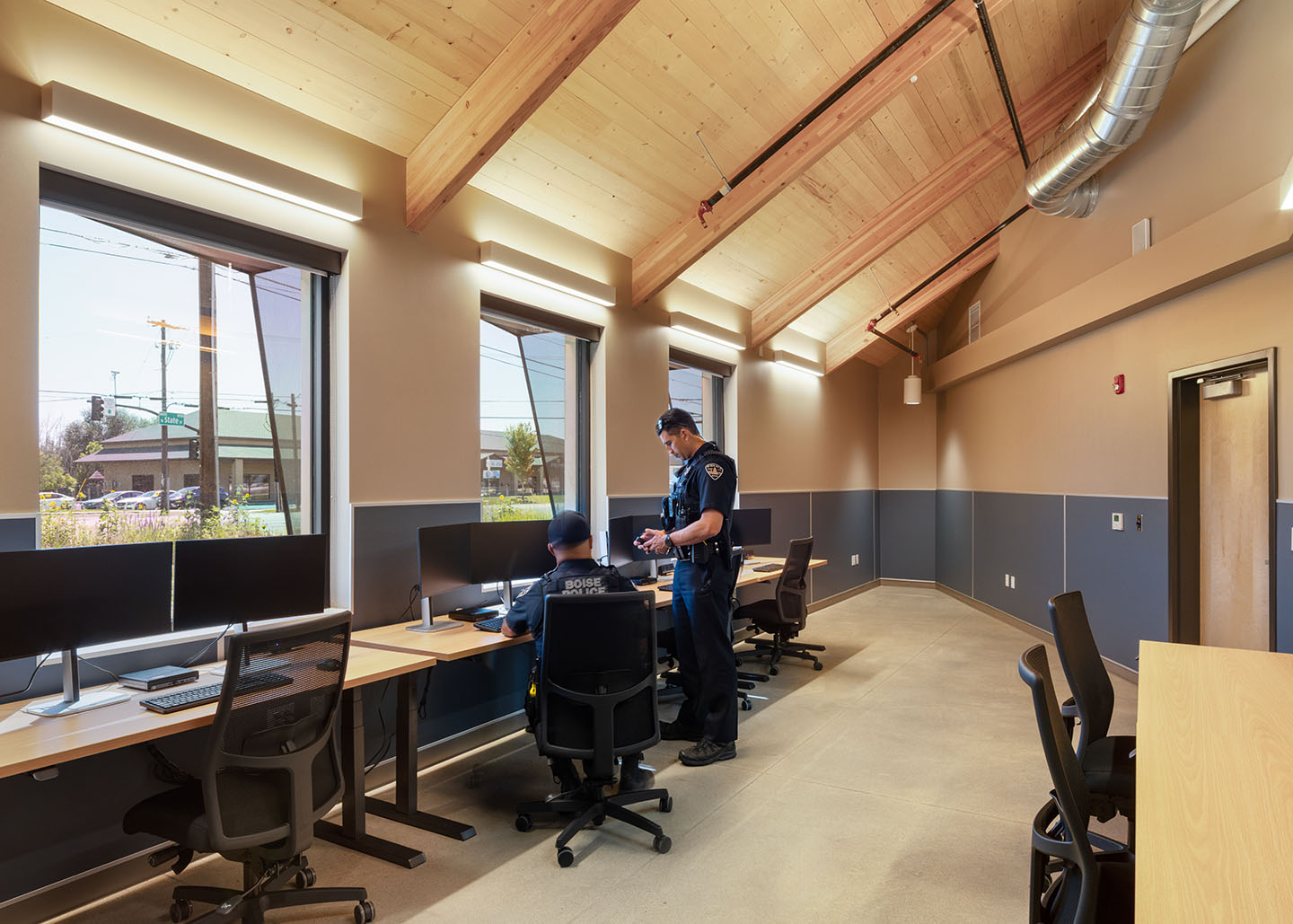 Firefighter living and wellness space at Boise Fire Station 13